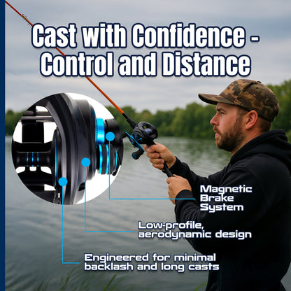 Reaction Tackle Baitcasting Fishing Reel – ProSpin Edition - 6.8:1 Gear Ratio - NEW - Angler's Pro Tackle & Outdoors