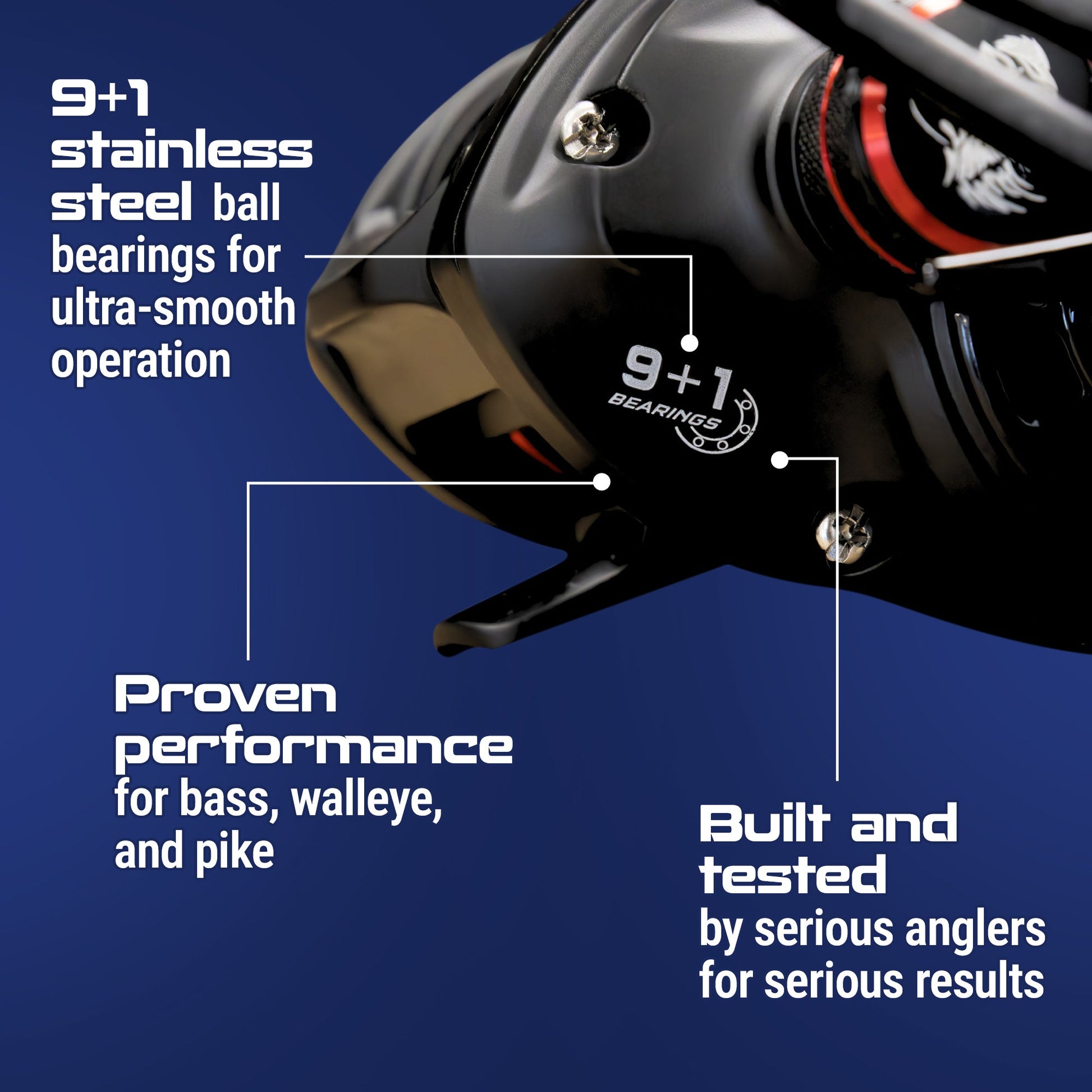 Reaction Tackle Baitcasting Fishing Reel – ReactCast Edition - High - Speed 7.3:1 Gear Ratio - NEW - Angler's Pro Tackle & Outdoors