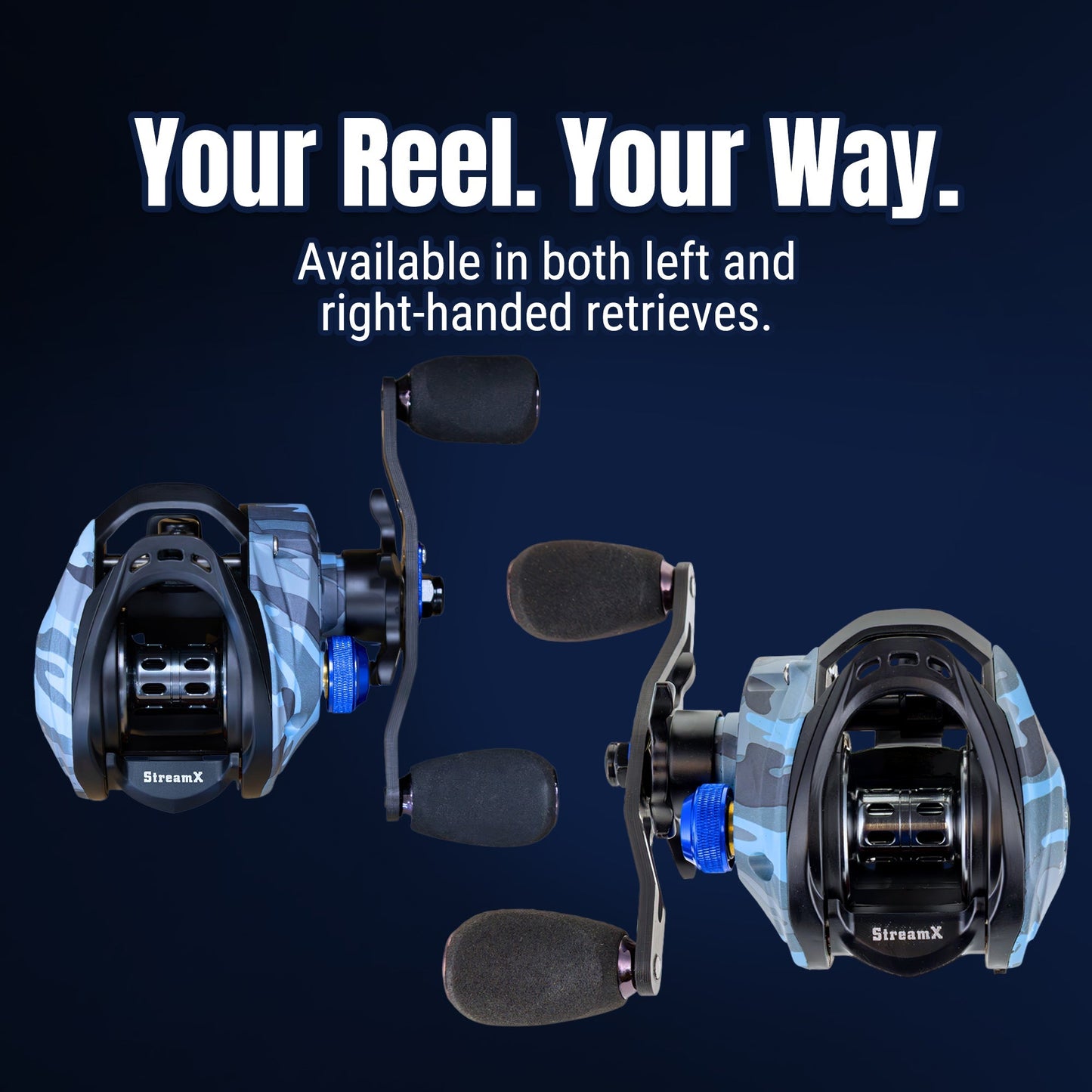 Reaction Tackle Baitcasting Fishing Reel - StreamX Edition - 7.5:1 gear ratio - NEW - Angler's Pro Tackle & Outdoors
