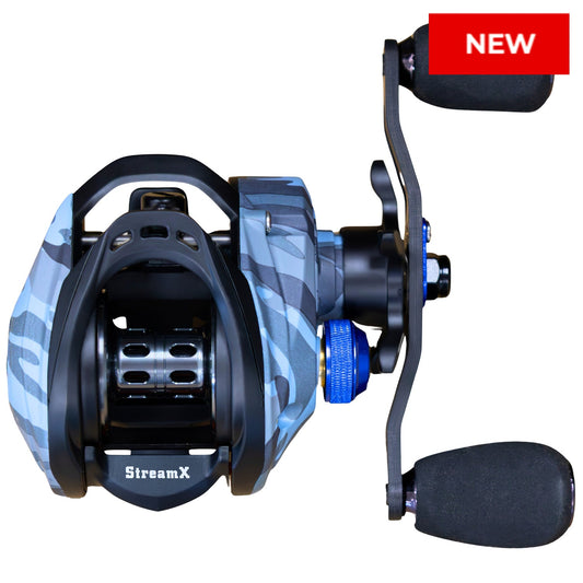 Reaction Tackle Baitcasting Fishing Reel - StreamX Edition - 7.5:1 gear ratio - NEW - Angler's Pro Tackle & Outdoors