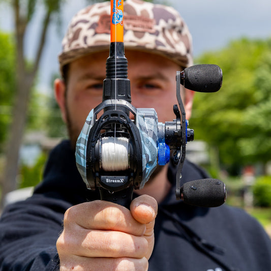 Reaction Tackle Baitcasting Fishing Reel - StreamX Edition - 7.5:1 gear ratio - NEW - Angler's Pro Tackle & Outdoors