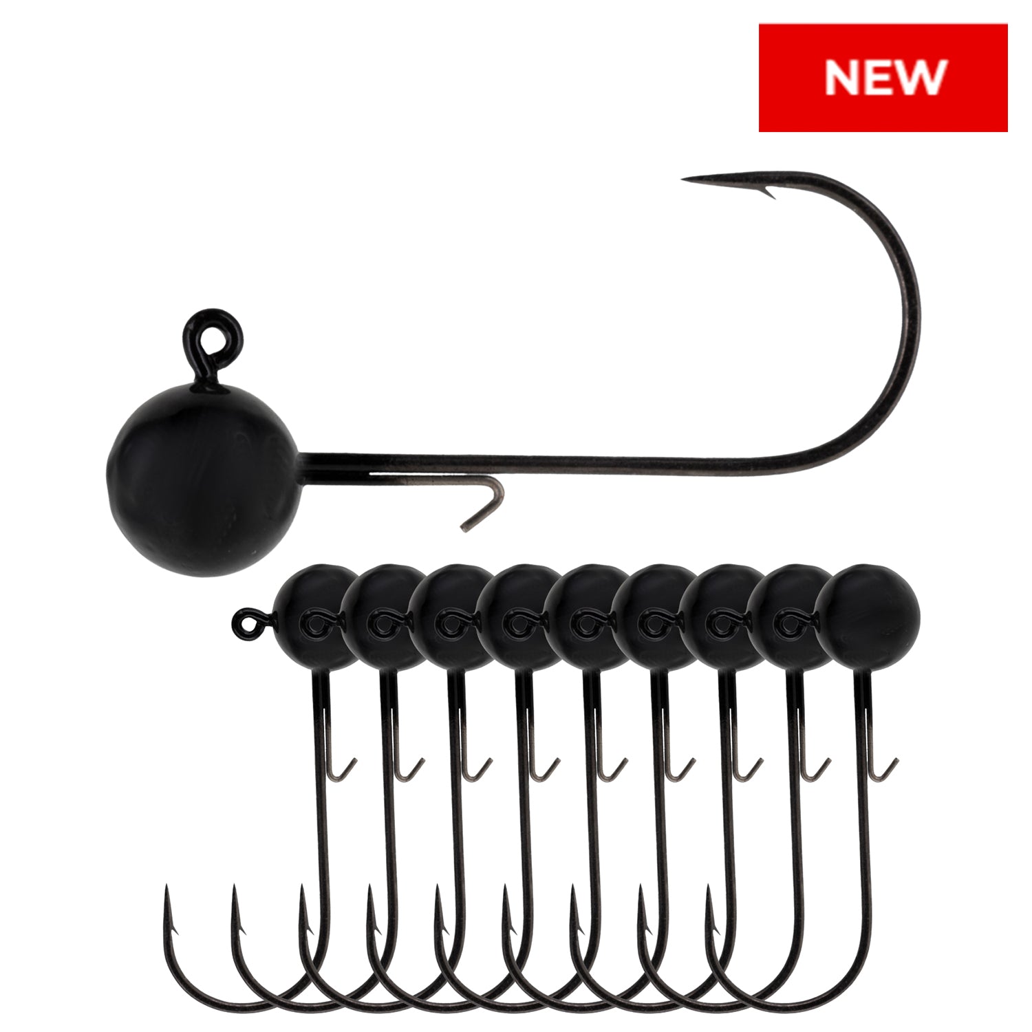Reaction Tackle Ball Jigs (10 - Pack) – Premium Round Jig Heads for Soft Plastics - Angler's Pro Tackle & Outdoors