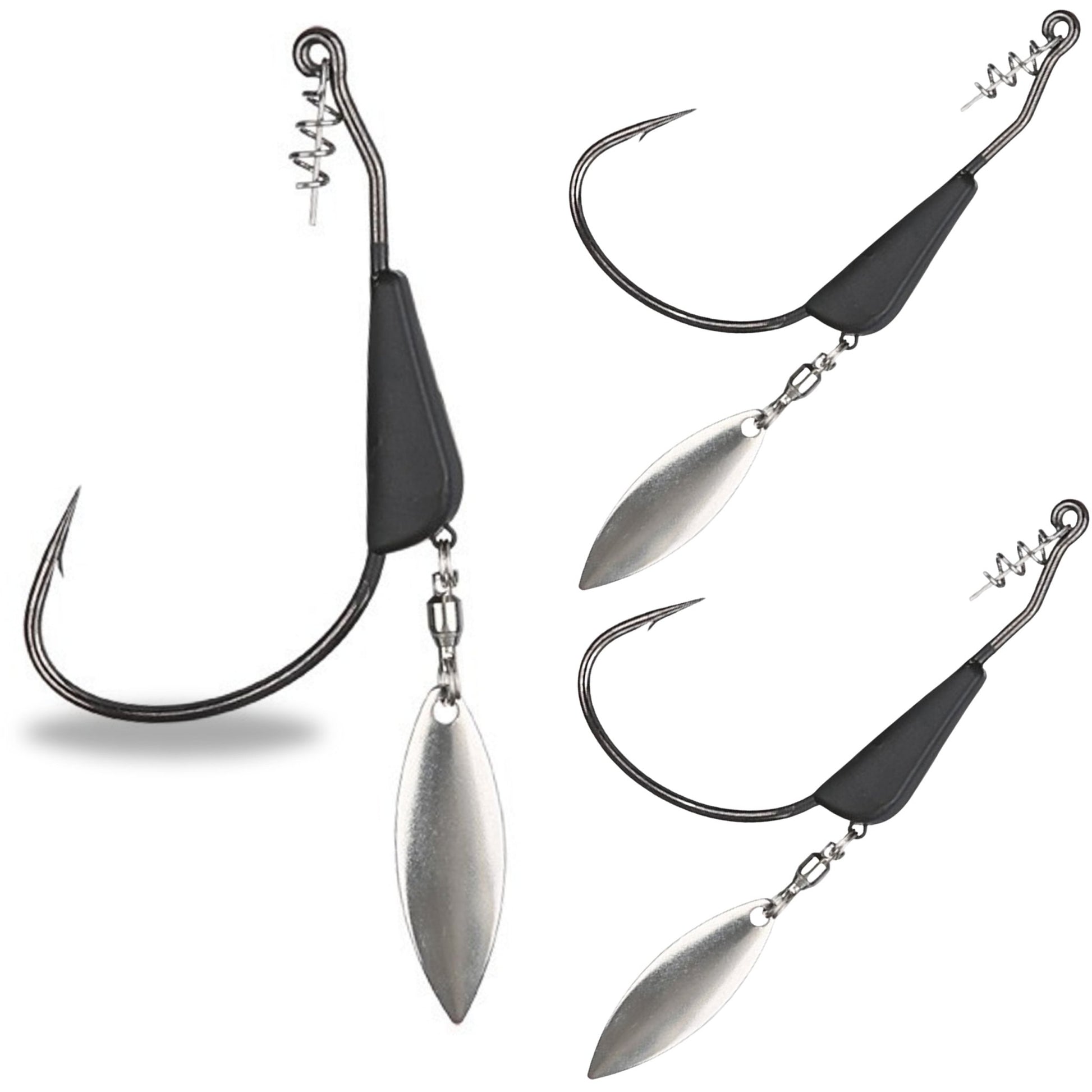 Reaction Tackle Bladed/Tungsten Weighted Swimbait Hooks - 3 - Pack - Angler's Pro Tackle & Outdoors