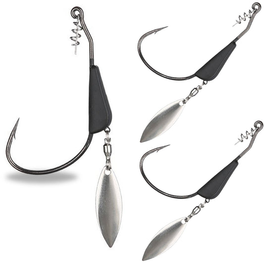 Reaction Tackle Bladed/Tungsten Weighted Swimbait Hooks - 3 - Pack - Angler's Pro Tackle & Outdoors