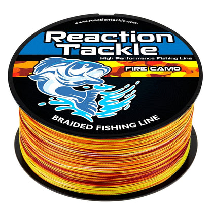 Reaction Tackle Braided Fishing Line - Fire Camo - Angler's Pro Tackle & Outdoors