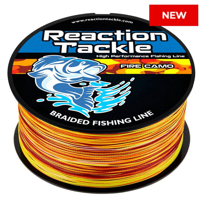 Reaction Tackle Braided Fishing Line - Fire Camo - Angler's Pro Tackle & Outdoors