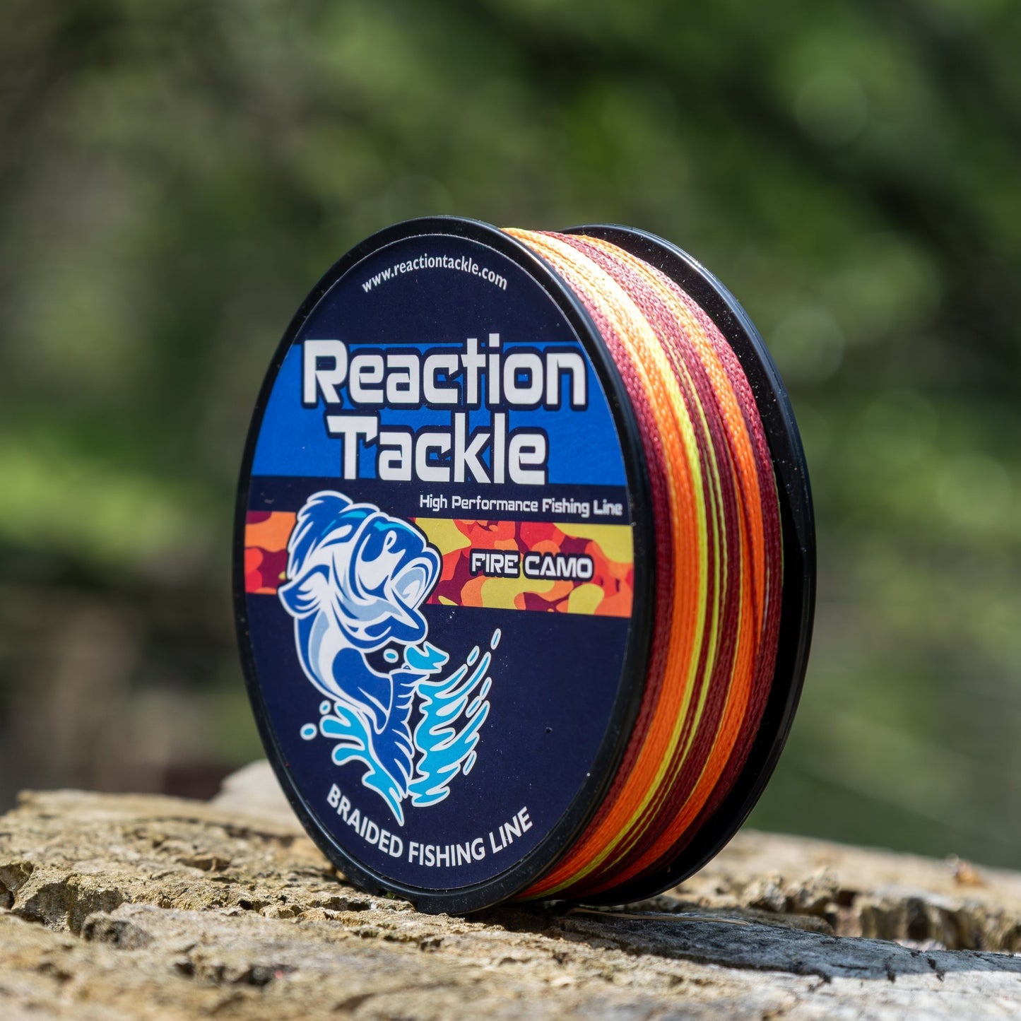 Reaction Tackle Braided Fishing Line - Fire Camo - NEW - Angler's Pro Tackle & Outdoors