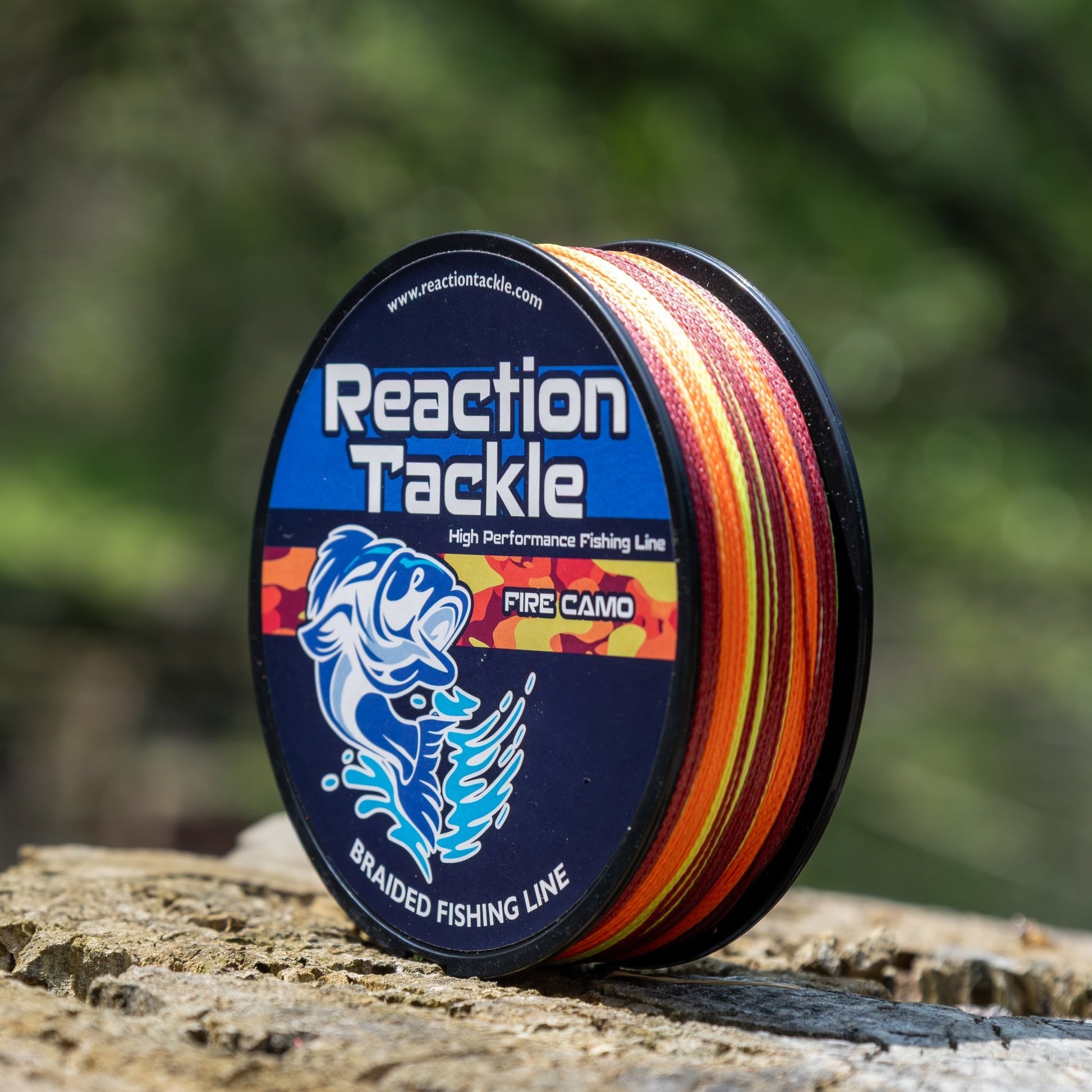 Reaction Tackle Braided Fishing Line - Fire Camo - NEW - Angler's Pro Tackle & Outdoors