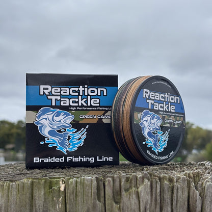 Reaction Tackle Braided Fishing Line - Green Camo - Angler's Pro Tackle & Outdoors