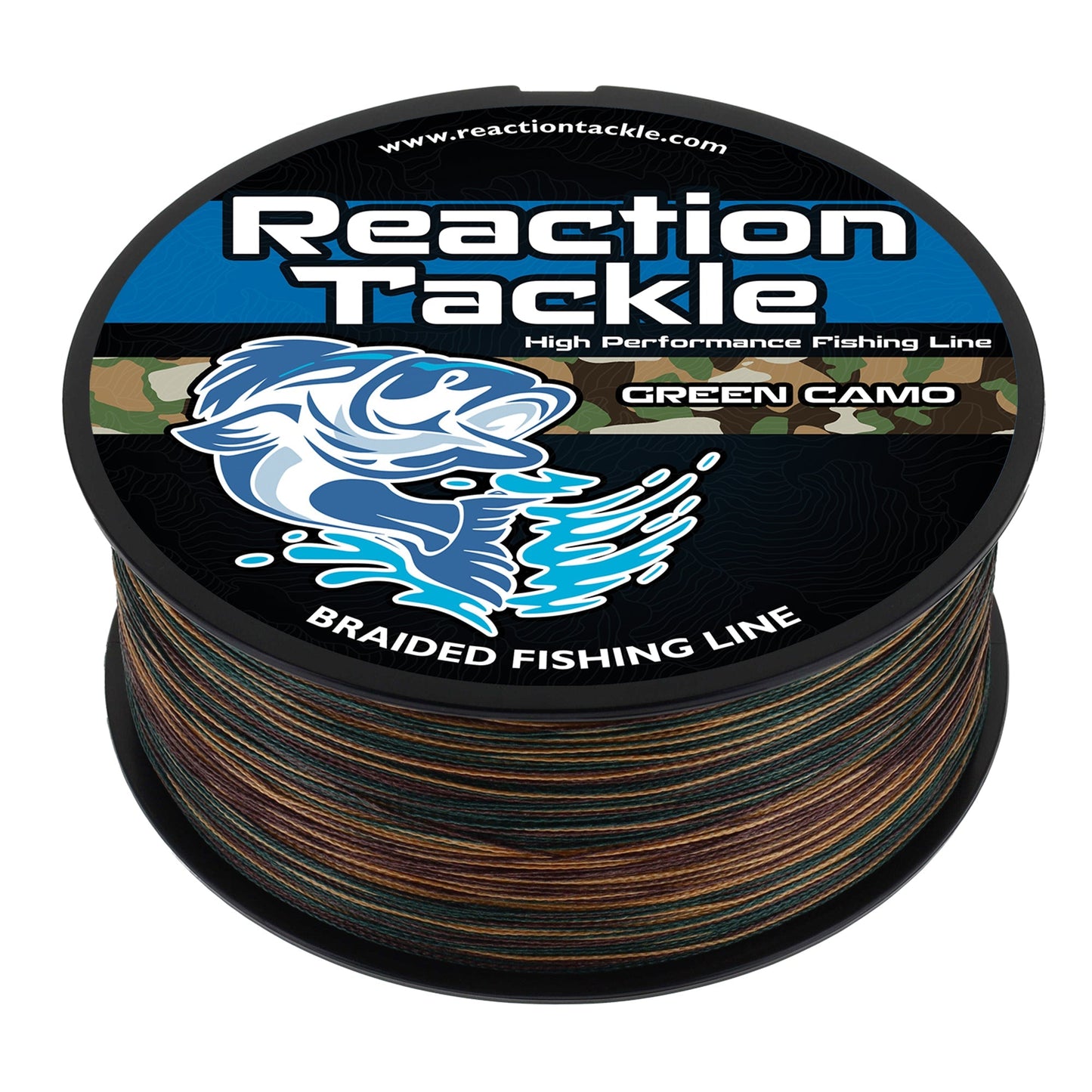 Reaction Tackle Braided Fishing Line - Green Camo - Angler's Pro Tackle & Outdoors