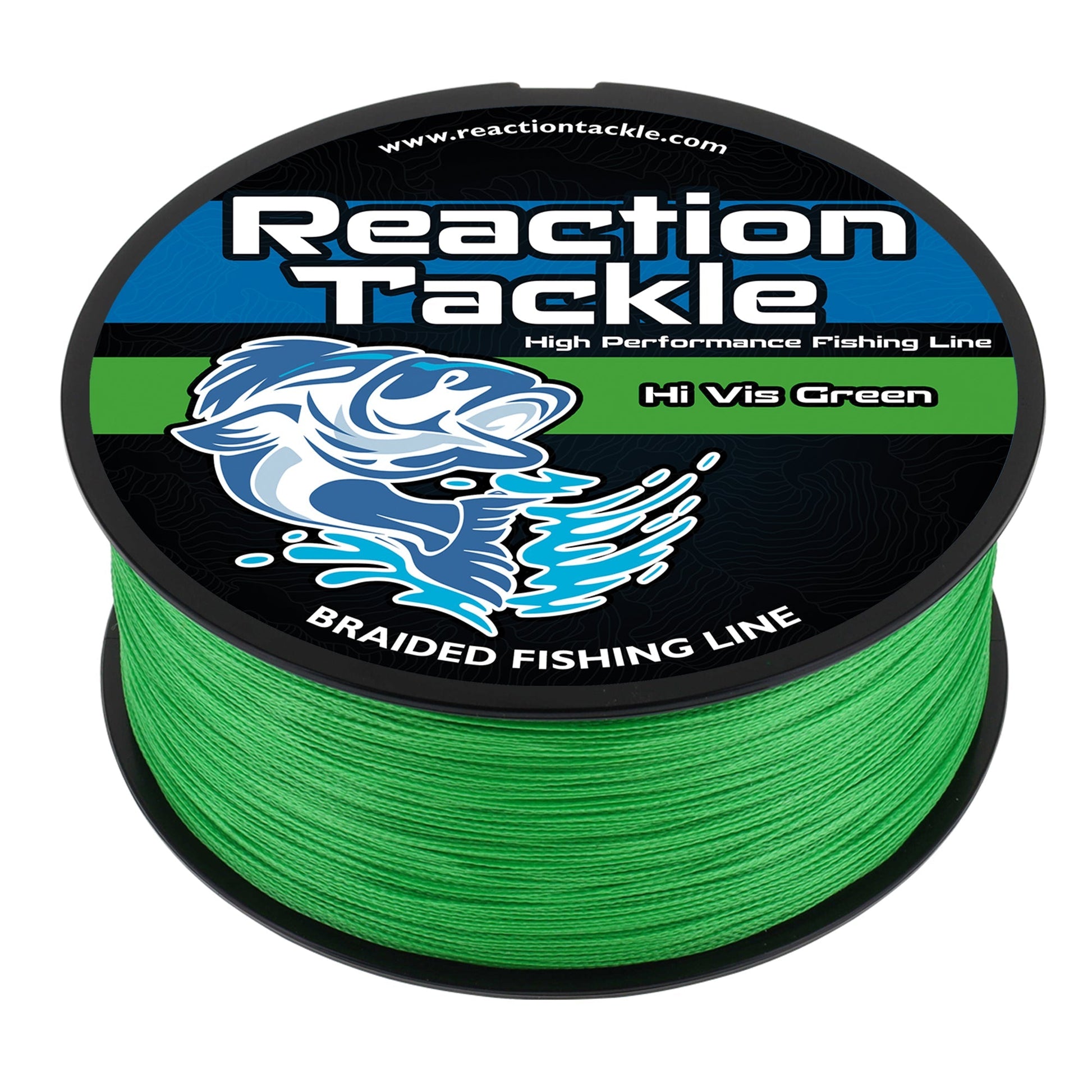 Reaction Tackle Braided Fishing Line - Hi - Vis Green - Angler's Pro Tackle & Outdoors