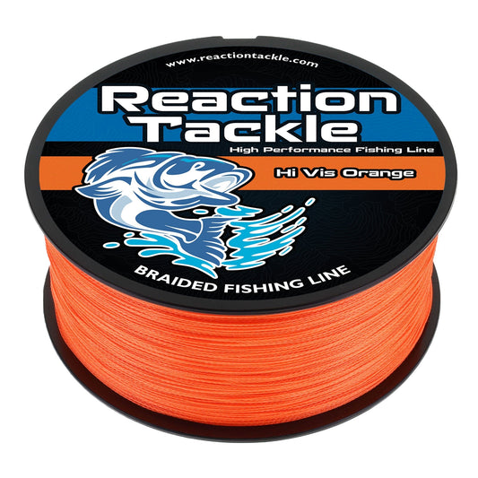 Reaction Tackle Braided Fishing Line - Hi - Vis Orange - Angler's Pro Tackle & Outdoors