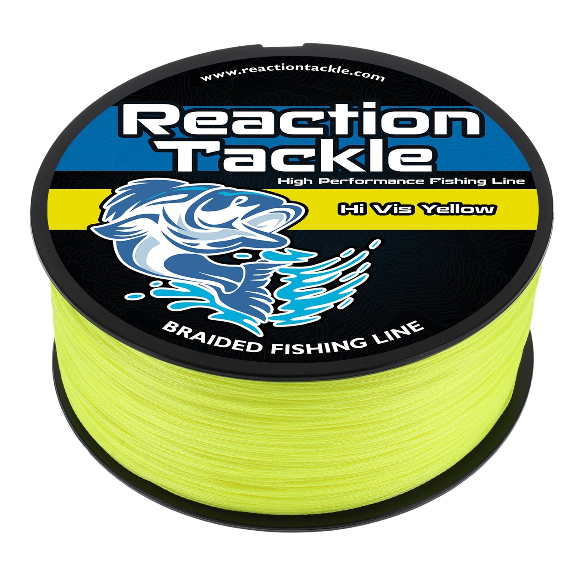 Reaction Tackle Braided Fishing Line - Hi - Vis Yellow - Angler's Pro Tackle & Outdoors
