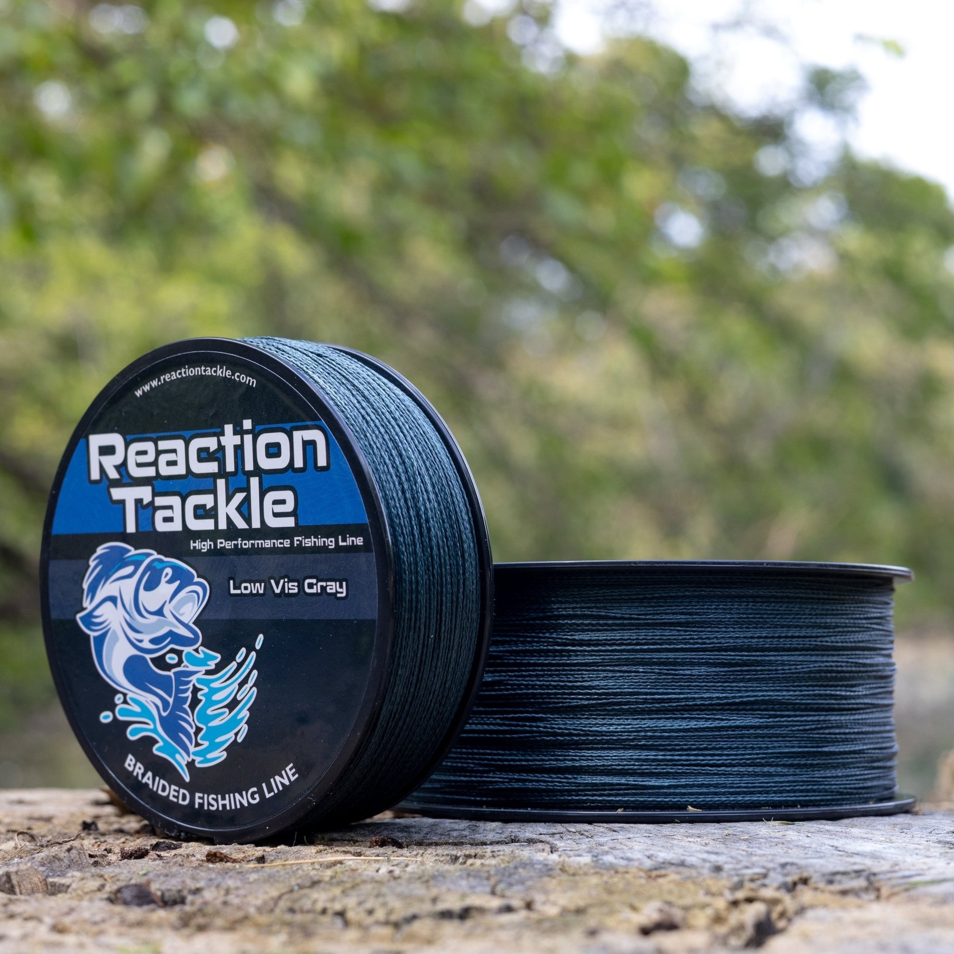 Reaction Tackle Braided Fishing Line - Low - Vis Gray - Angler's Pro Tackle & Outdoors