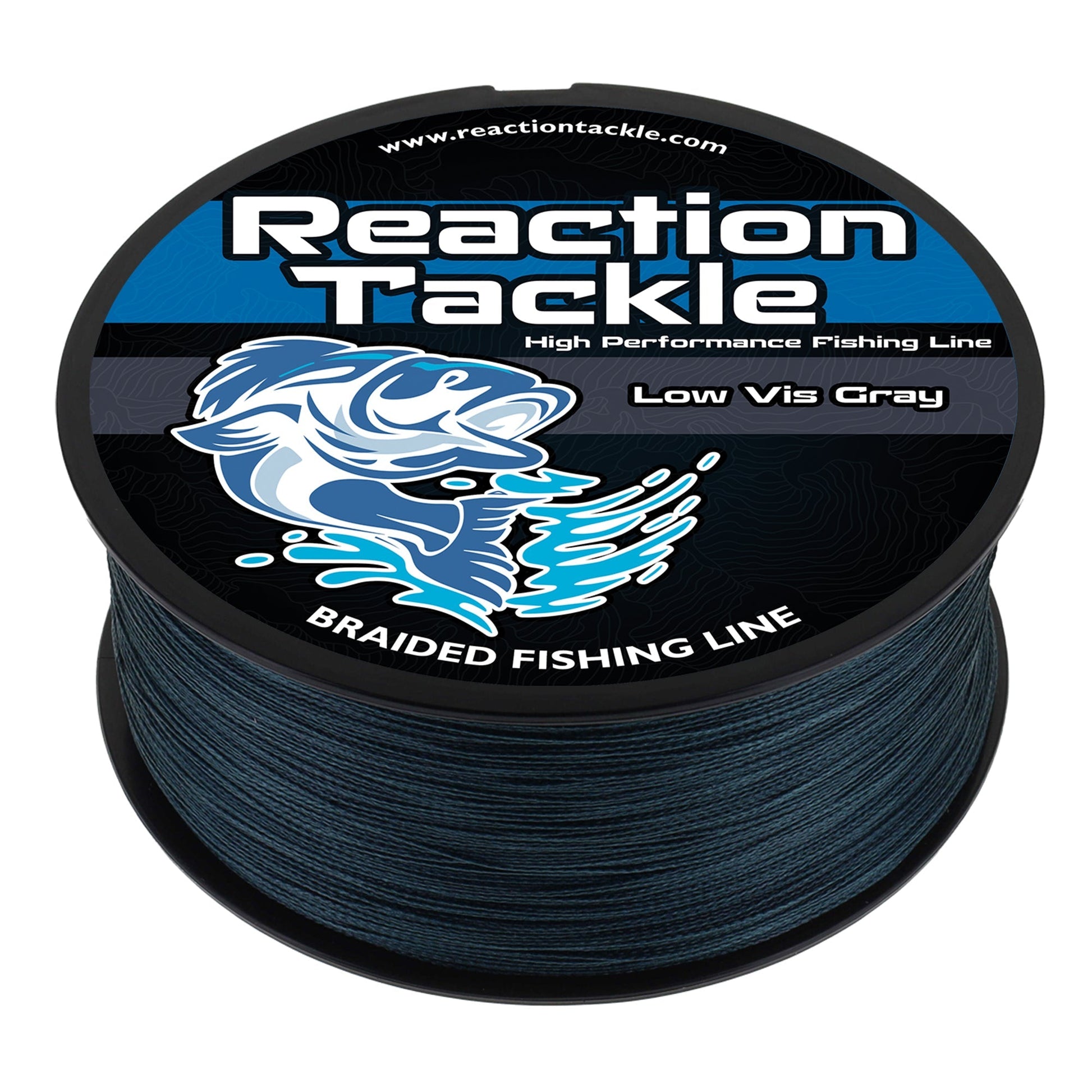 Reaction Tackle Braided Fishing Line - Low - Vis Gray - Angler's Pro Tackle & Outdoors