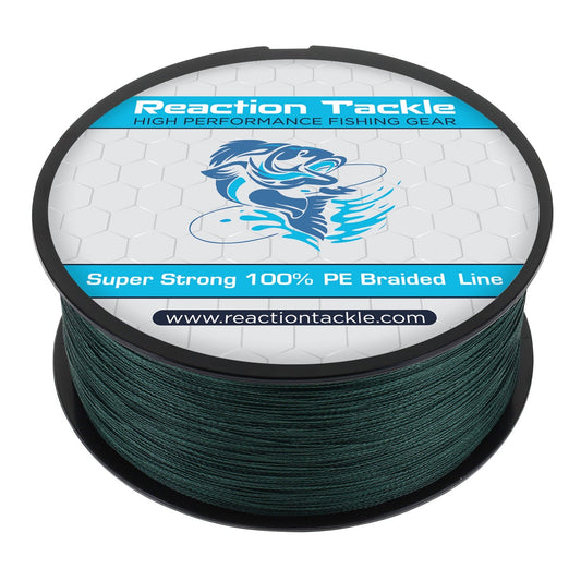 Reaction Tackle Braided Fishing Line - Moss Green - Angler's Pro Tackle & Outdoors