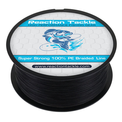 Reaction Tackle Braided Fishing Line - NO FADE Black - Angler's Pro Tackle & Outdoors