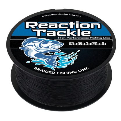 Reaction Tackle Braided Fishing Line - NO FADE Black - Angler's Pro Tackle & Outdoors