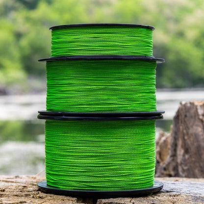 Reaction Tackle Braided Fishing Line - NO FADE Hi Vis Green - NEW - Angler's Pro Tackle & Outdoors