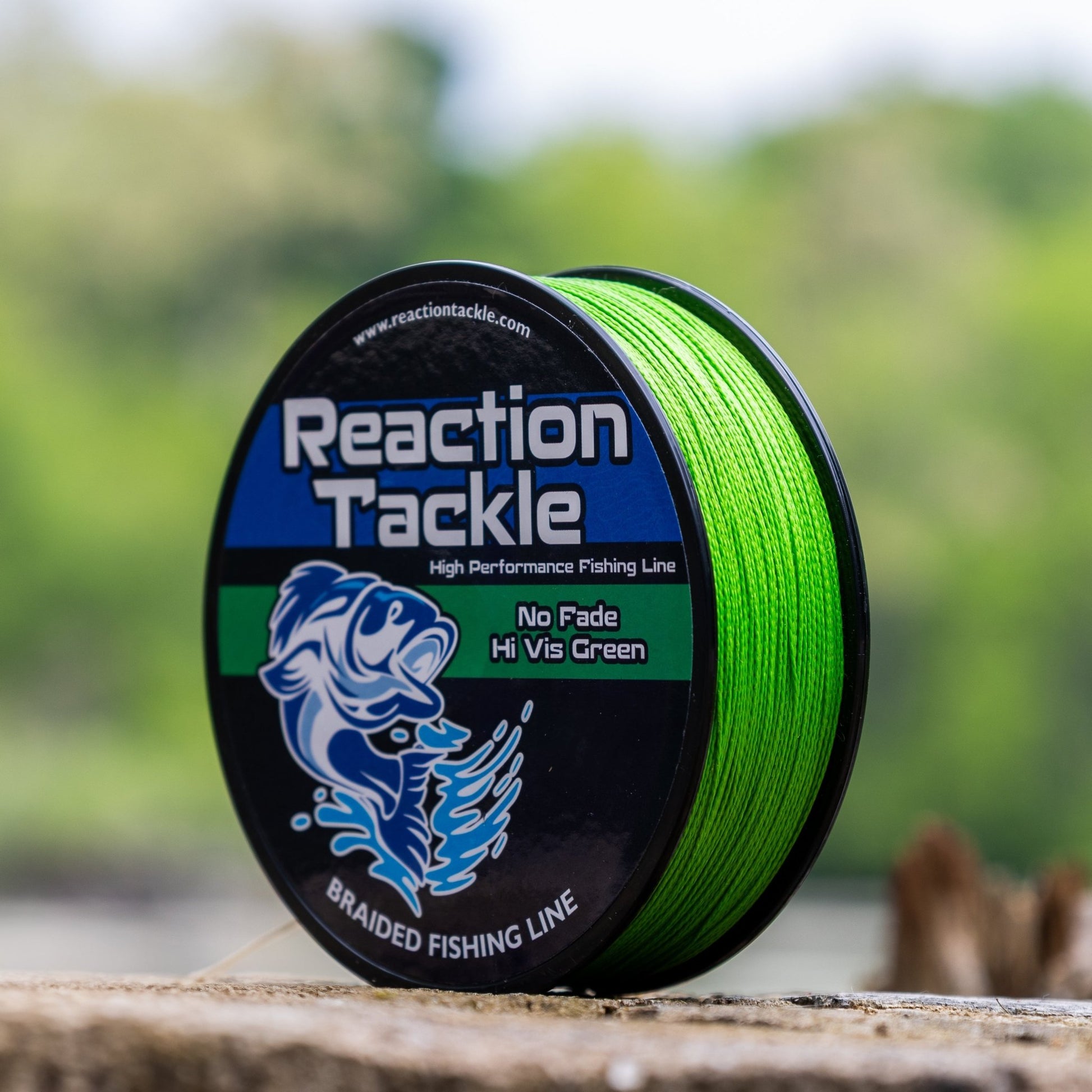 Reaction Tackle Braided Fishing Line - NO FADE Hi Vis Green - NEW - Angler's Pro Tackle & Outdoors