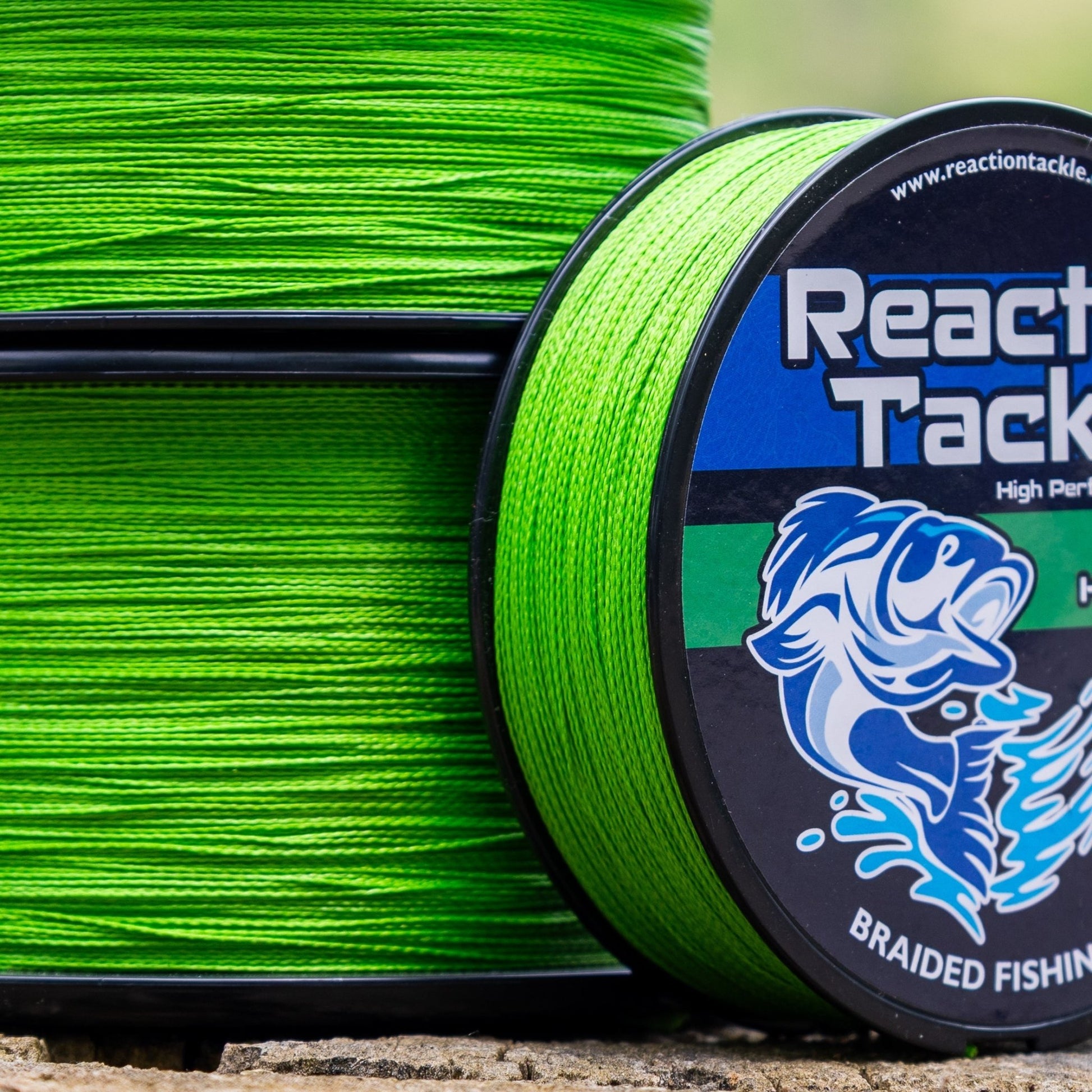Reaction Tackle Braided Fishing Line - NO FADE Hi Vis Green - NEW - Angler's Pro Tackle & Outdoors