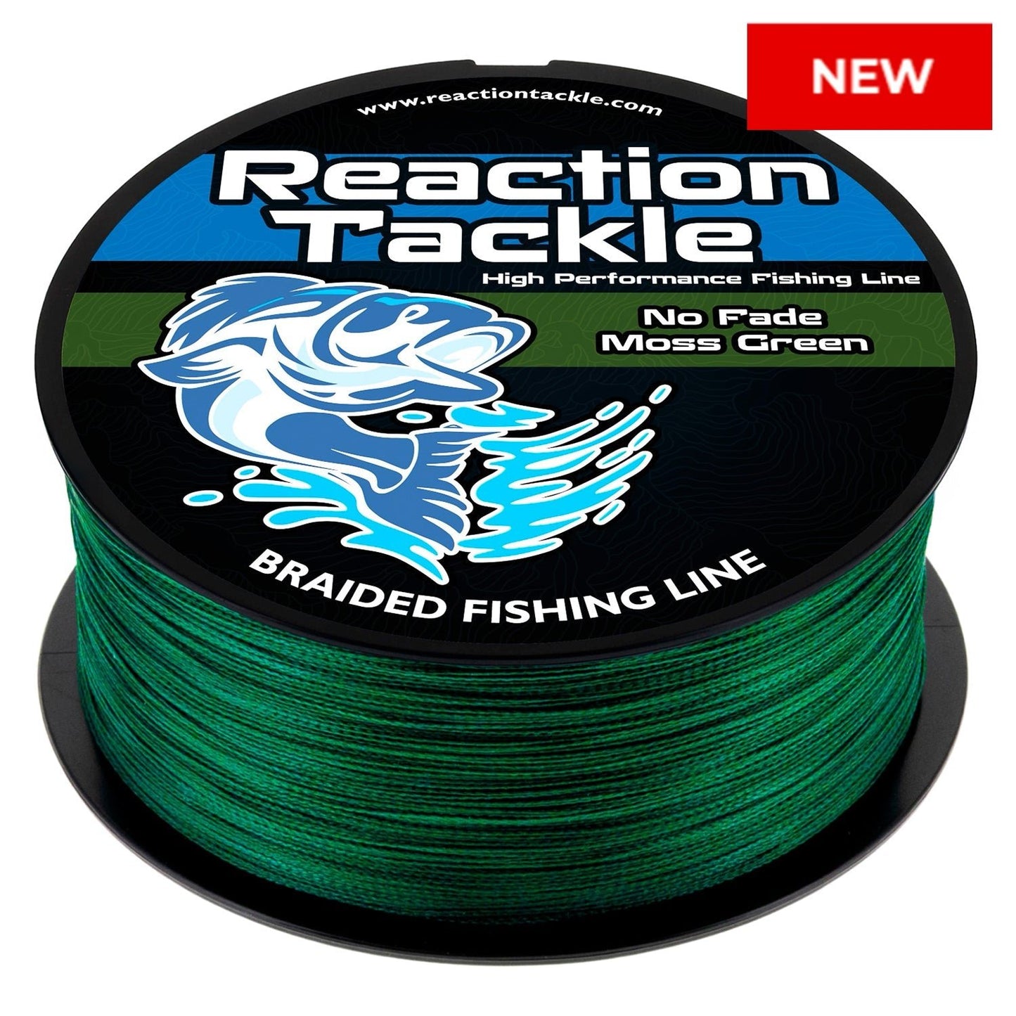 Reaction Tackle Braided Fishing Line - NO FADE Moss Green - Angler's Pro Tackle & Outdoors