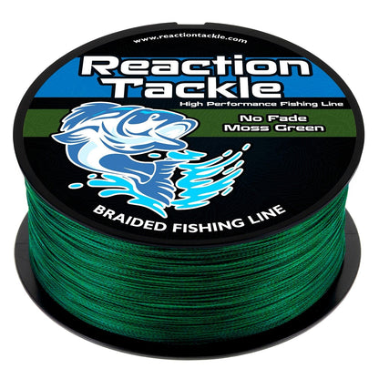 Reaction Tackle Braided Fishing Line - NO FADE Moss Green - Angler's Pro Tackle & Outdoors