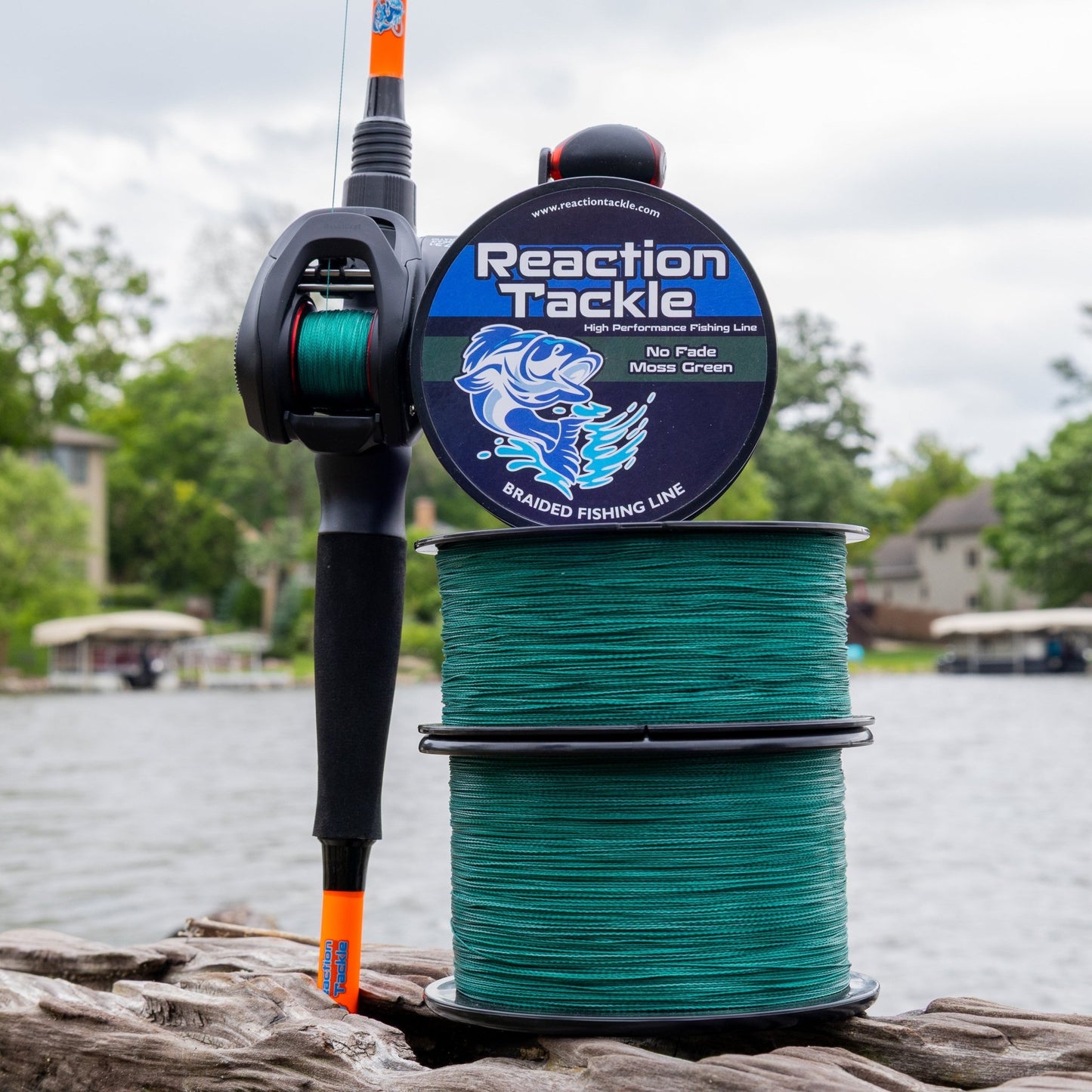 Reaction Tackle Braided Fishing Line - NO FADE Moss Green - NEW - Angler's Pro Tackle & Outdoors