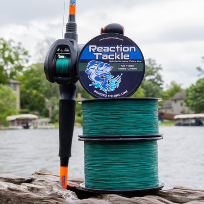 Reaction Tackle Braided Fishing Line - NO FADE Moss Green - NEW - Angler's Pro Tackle & Outdoors