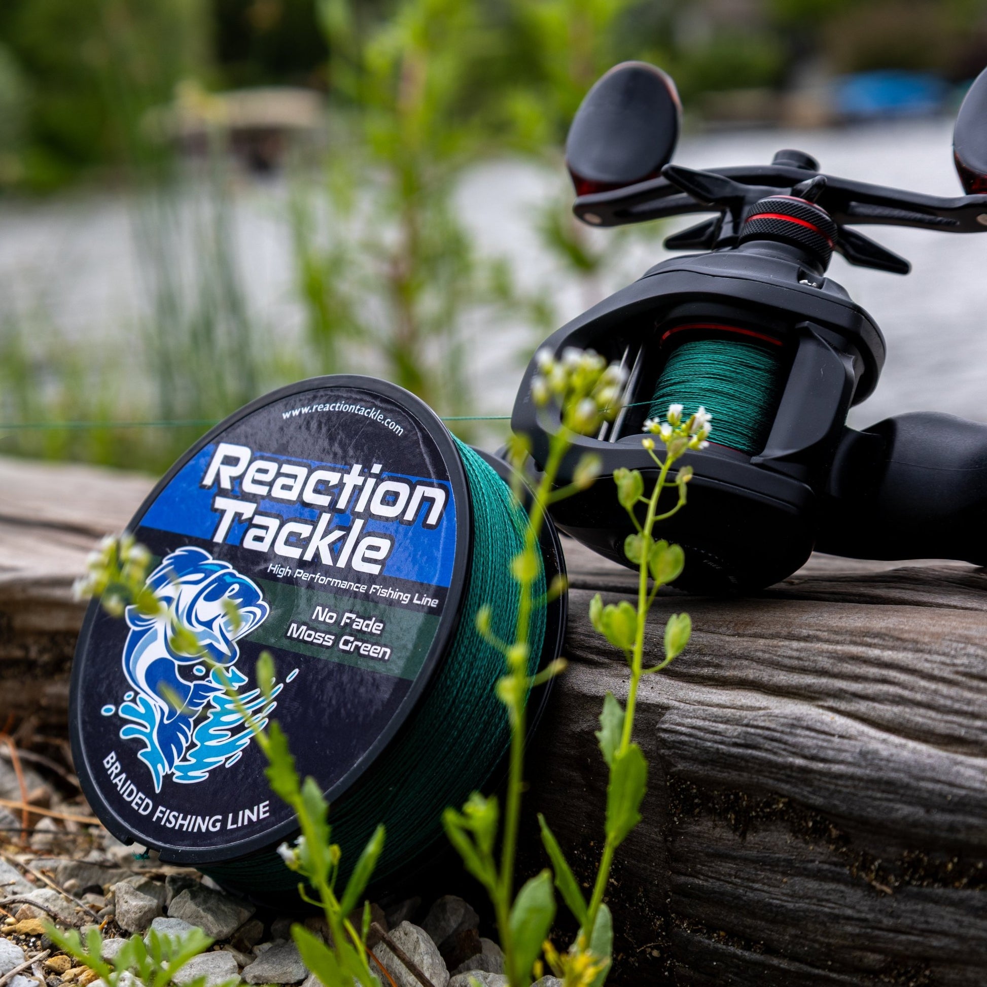Reaction Tackle Braided Fishing Line - NO FADE Moss Green - NEW - Angler's Pro Tackle & Outdoors