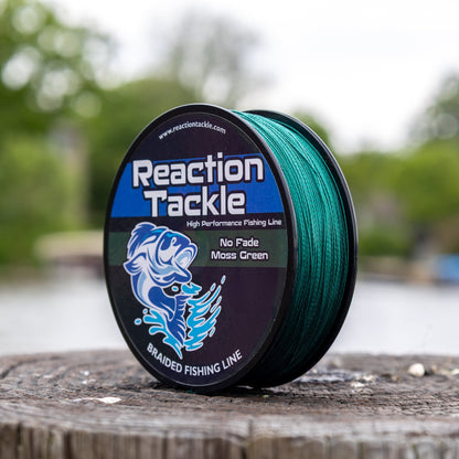 Reaction Tackle Braided Fishing Line - NO FADE Moss Green - NEW - Angler's Pro Tackle & Outdoors
