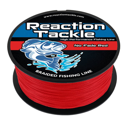 Reaction Tackle Braided Fishing Line - NO FADE Red - Angler's Pro Tackle & Outdoors