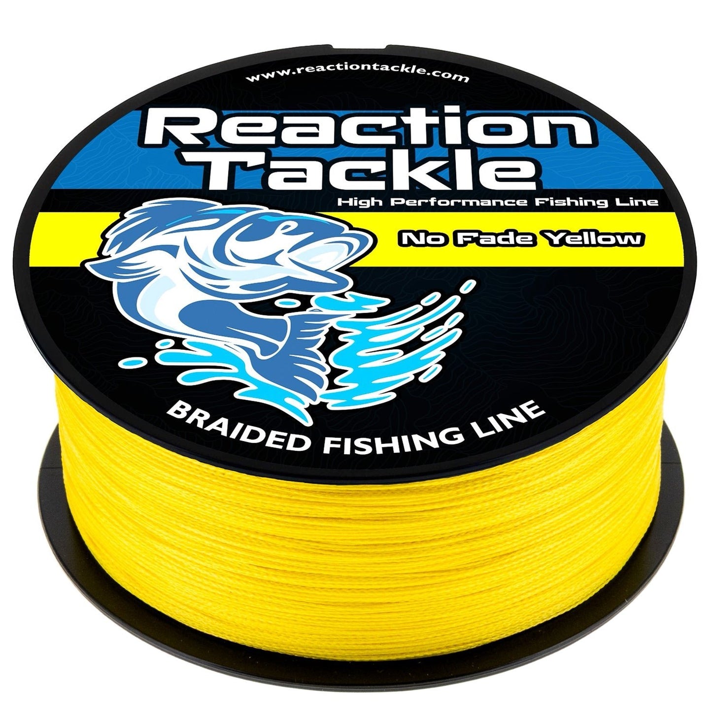 Reaction Tackle Braided Fishing Line - NO FADE Yellow - Angler's Pro Tackle & Outdoors
