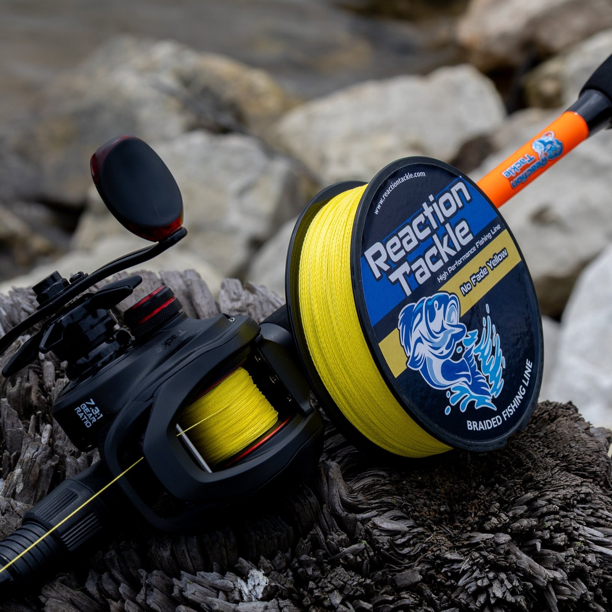 Reaction Tackle Braided Fishing Line - NO FADE Yellow - NEW - Angler's Pro Tackle & Outdoors