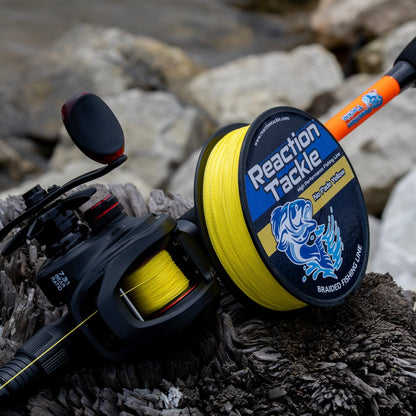 Reaction Tackle Braided Fishing Line - NO FADE Yellow - NEW - Angler's Pro Tackle & Outdoors