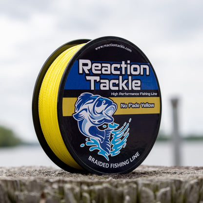 Reaction Tackle Braided Fishing Line - NO FADE Yellow - NEW - Angler's Pro Tackle & Outdoors