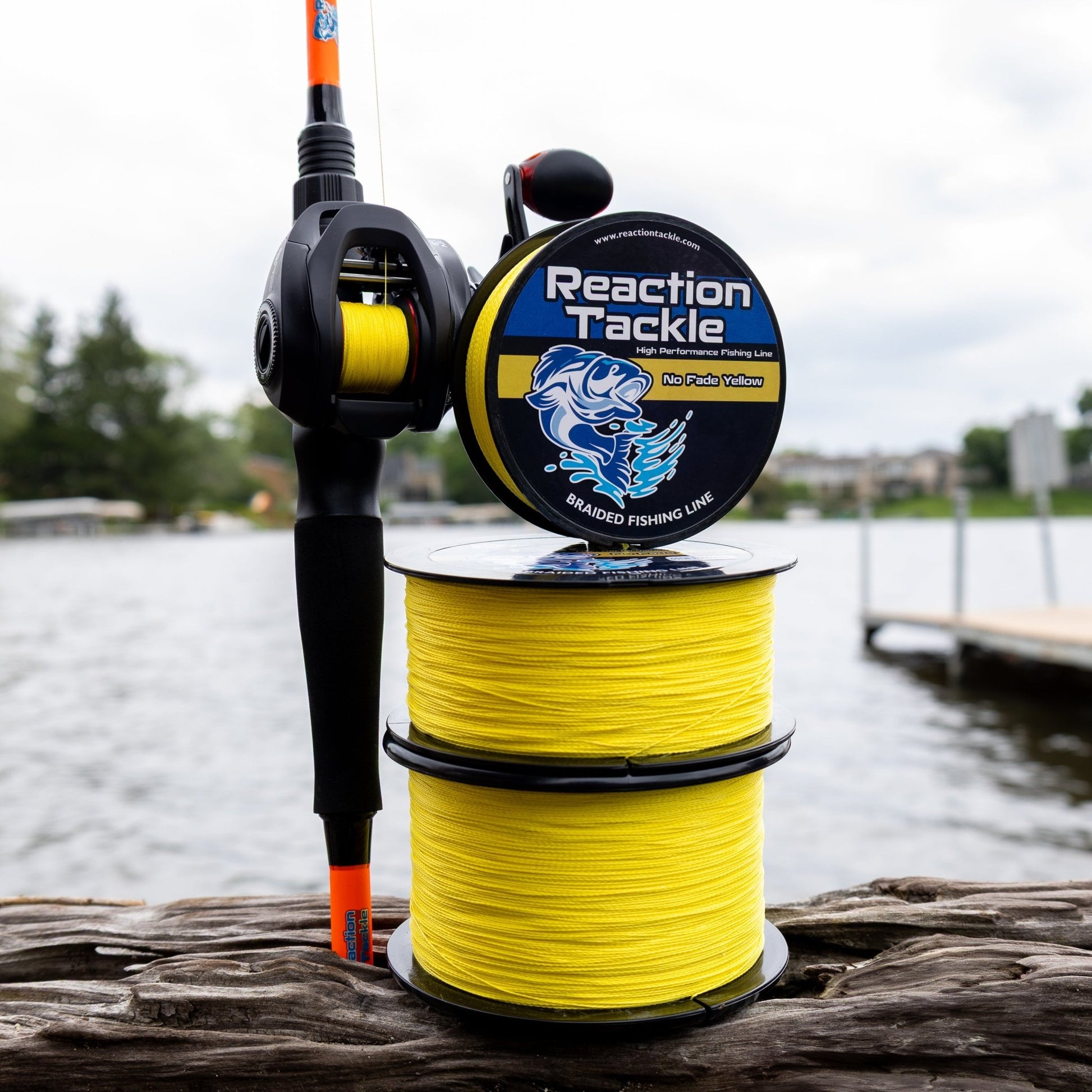 Reaction Tackle Braided Fishing Line - NO FADE Yellow - NEW - Angler's Pro Tackle & Outdoors