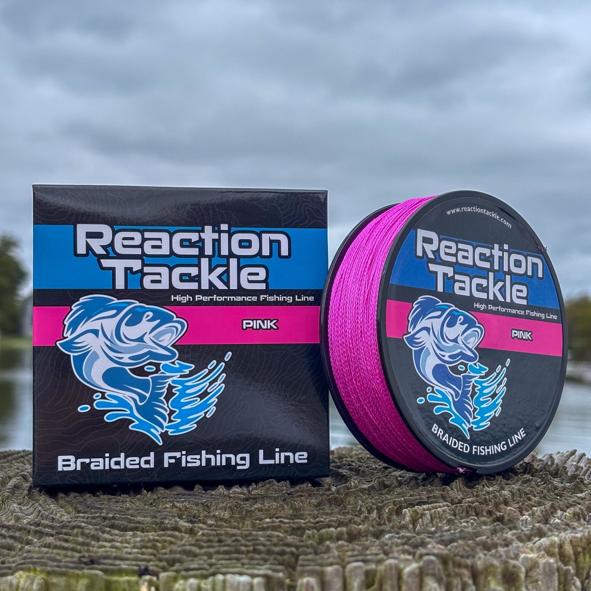 Reaction Tackle Braided Fishing Line - Pink - Angler's Pro Tackle & Outdoors
