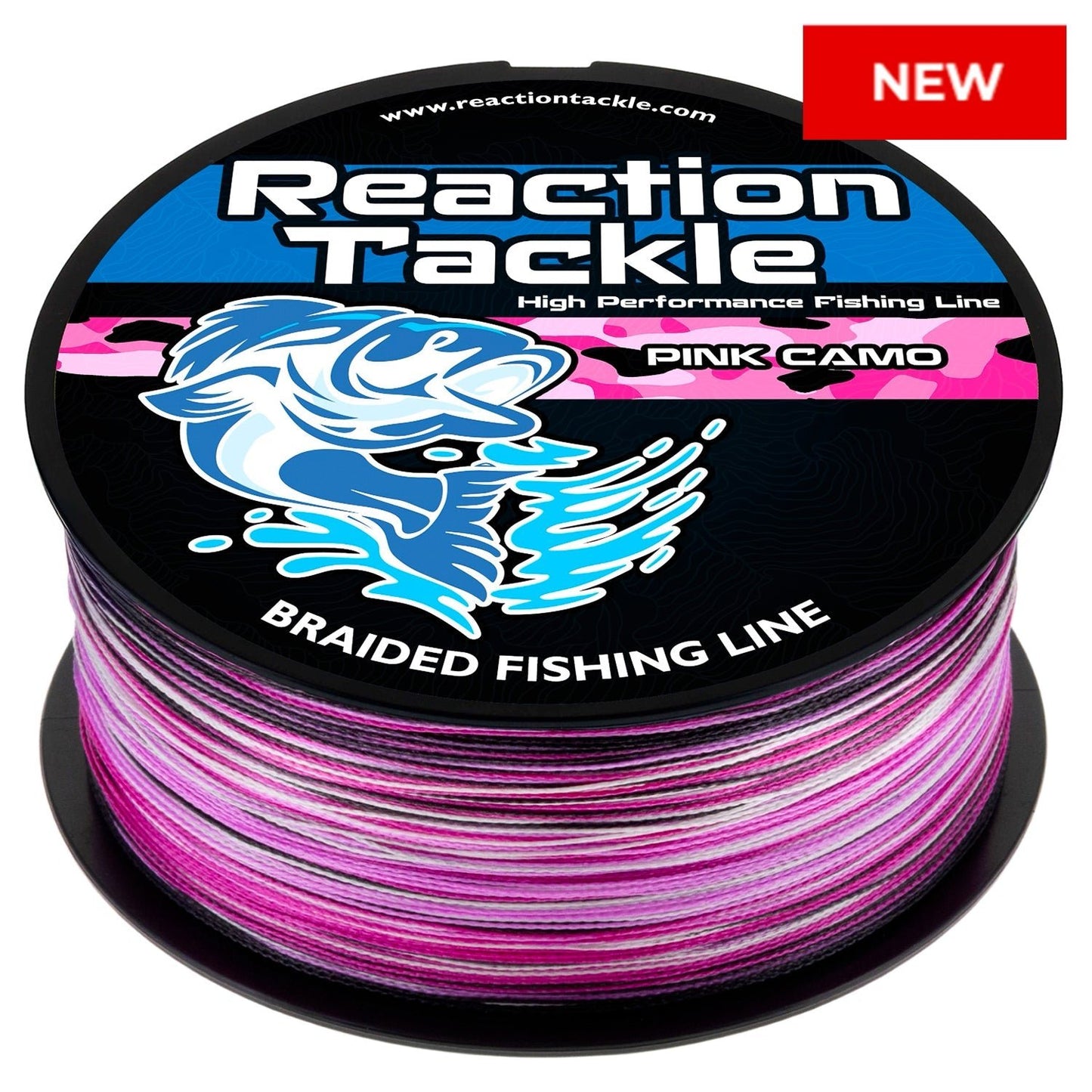 Reaction Tackle Braided Fishing Line - Pink Camo - Angler's Pro Tackle & Outdoors