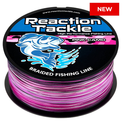 Reaction Tackle Braided Fishing Line - Pink Camo - Angler's Pro Tackle & Outdoors