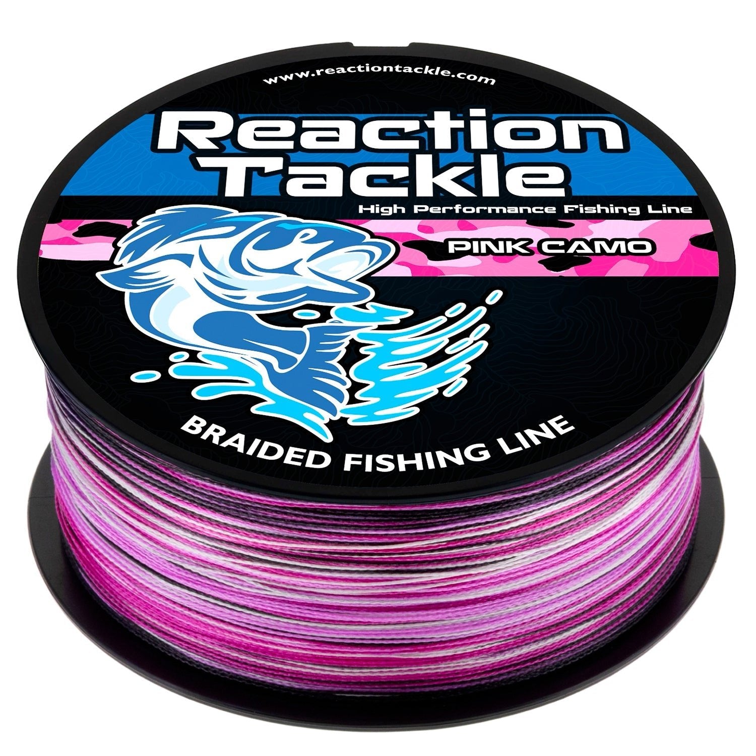 Reaction Tackle Braided Fishing Line - Pink Camo - Angler's Pro Tackle & Outdoors