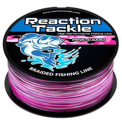 Reaction Tackle Braided Fishing Line - Pink Camo - Angler's Pro Tackle & Outdoors