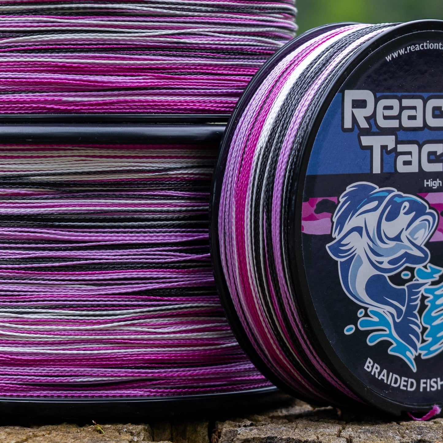 Reaction Tackle Braided Fishing Line - Pink Camo - NEW - Angler's Pro Tackle & Outdoors
