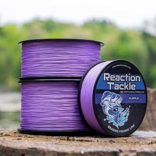 Reaction Tackle Braided Fishing Line - Purple - NEW - Angler's Pro Tackle & Outdoors
