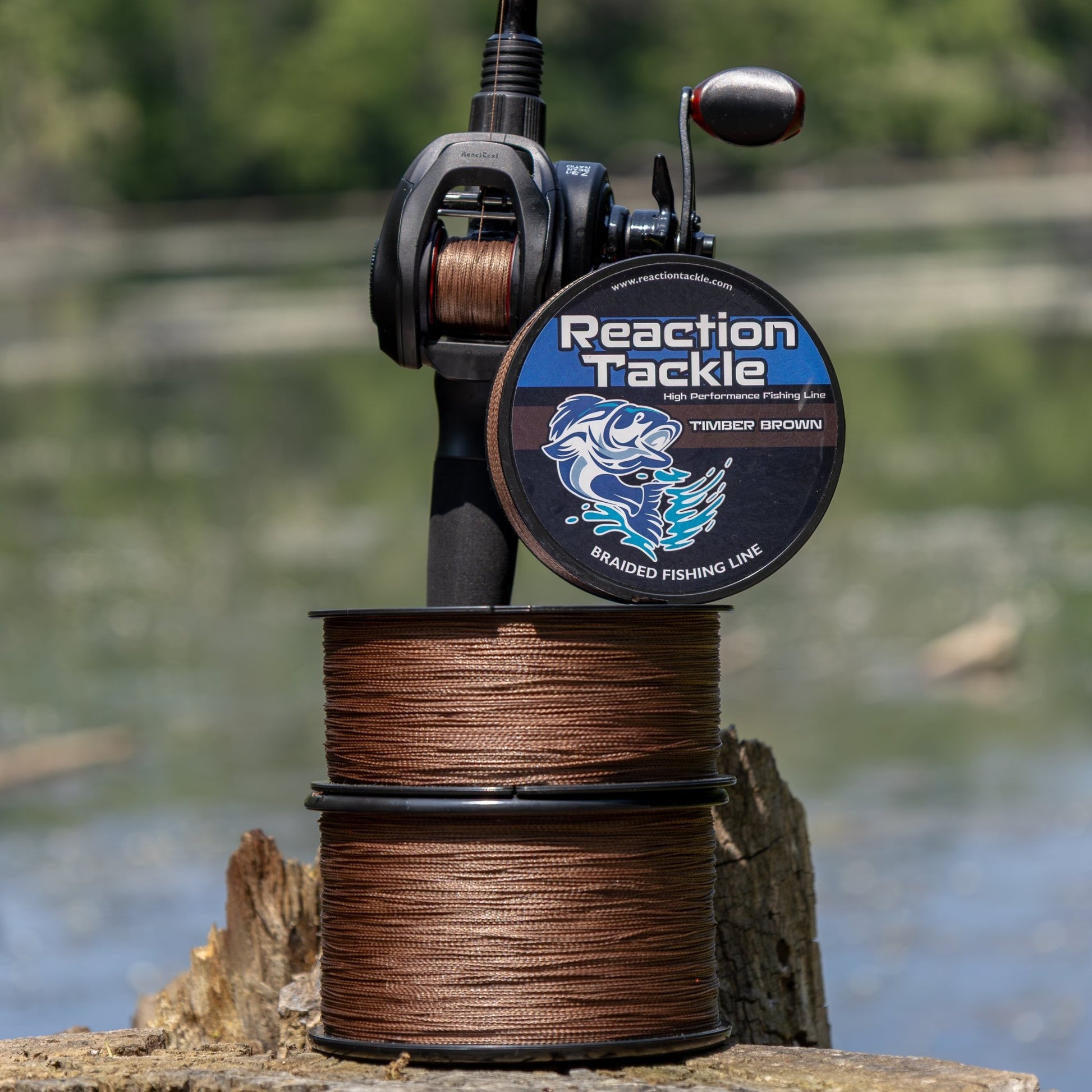 Reaction Tackle Braided Fishing Line - Timber Brown - NEW - Angler's Pro Tackle & Outdoors