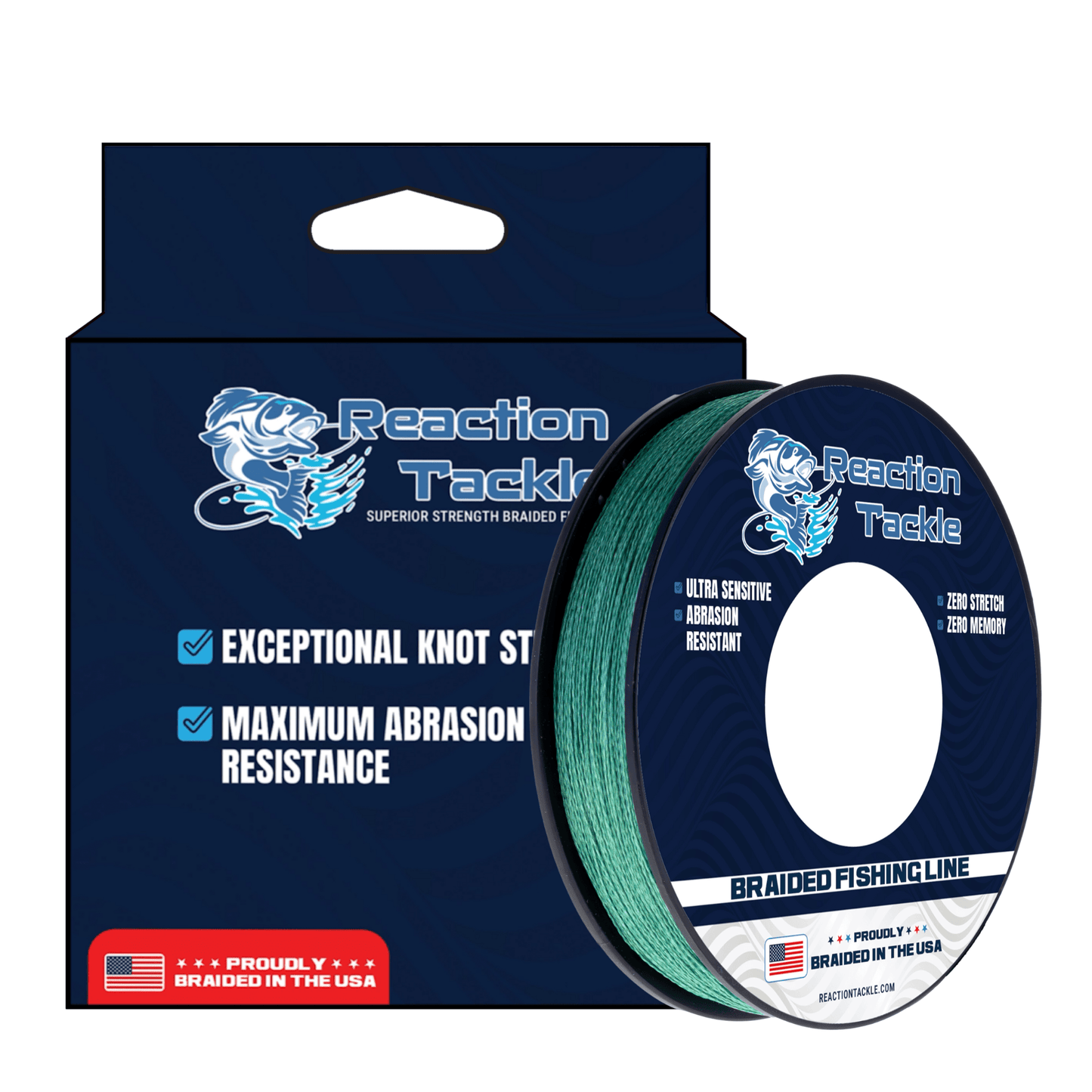 Reaction Tackle BRAIDED IN THE USA Fishing Line - 4X - NEW - Angler's Pro Tackle & Outdoors