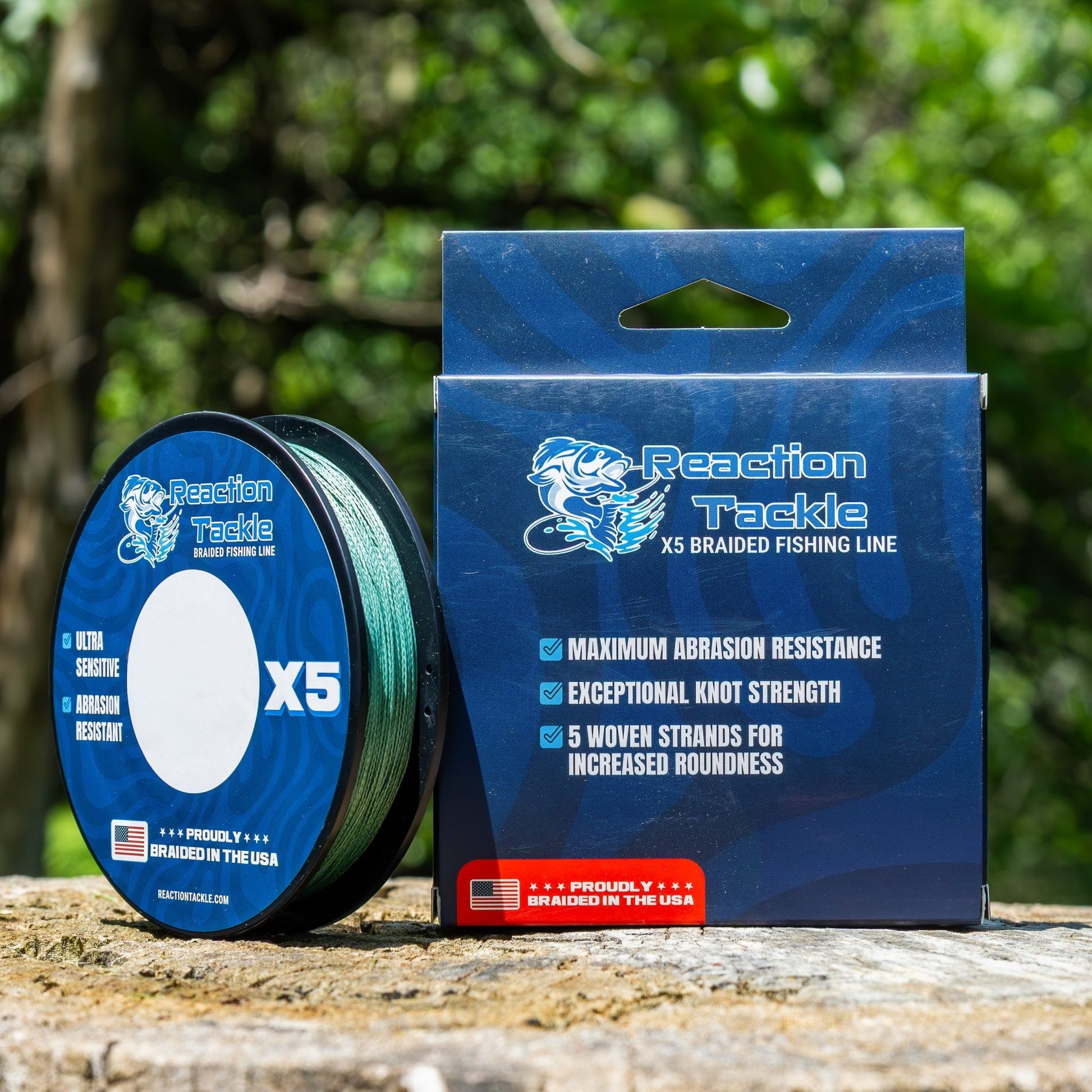 Reaction Tackle BRAIDED IN THE USA Fishing Line - 5X - NEW - Angler's Pro Tackle & Outdoors