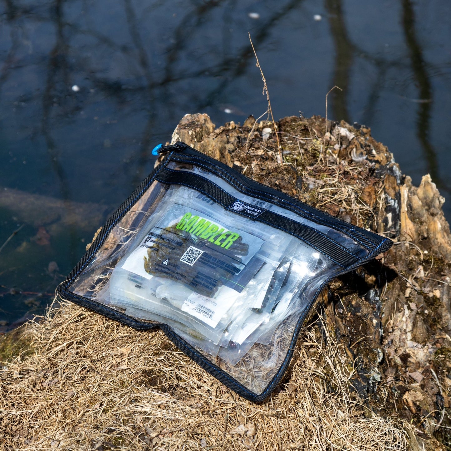 Reaction Tackle Clear Storage Bag Tackle Pak - Water - Resistant Plastic Storage - Angler's Pro Tackle & Outdoors