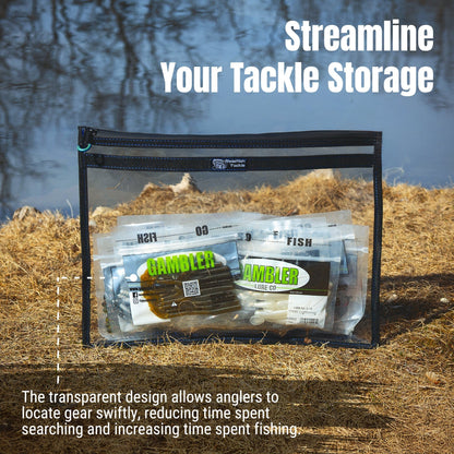 Reaction Tackle Clear Storage Bag Tackle Pak - Water - Resistant Plastic Storage - Angler's Pro Tackle & Outdoors
