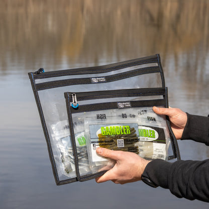 Reaction Tackle Clear Storage Bag Tackle Pak - Water - Resistant Plastic Storage - Angler's Pro Tackle & Outdoors